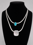 Knott Turquoise Herringbone Necklace - Wooten's