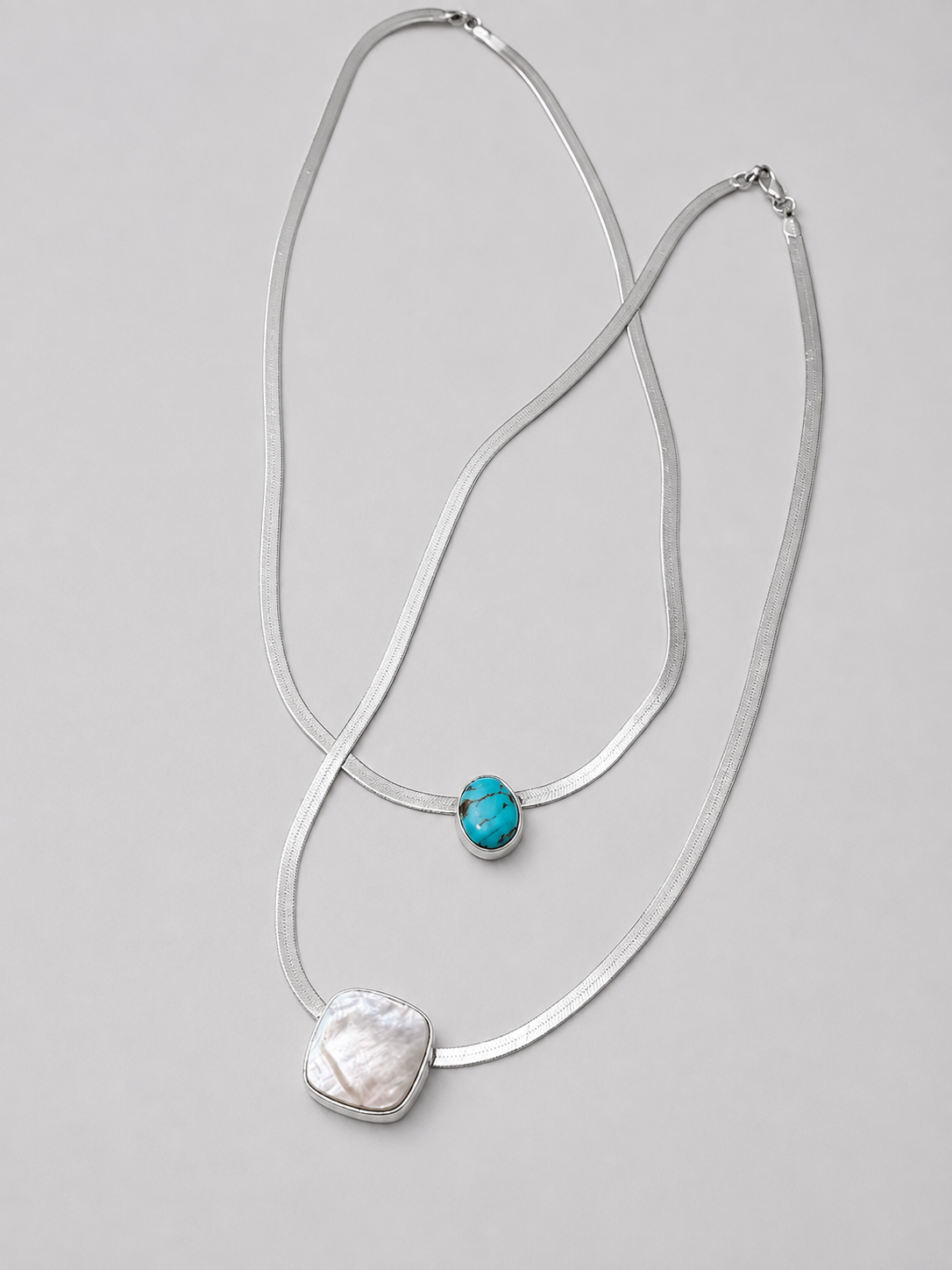 Knott Turquoise Herringbone Necklace - Wooten's