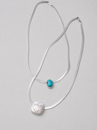 Knott Turquoise Herringbone Necklace - Wooten's