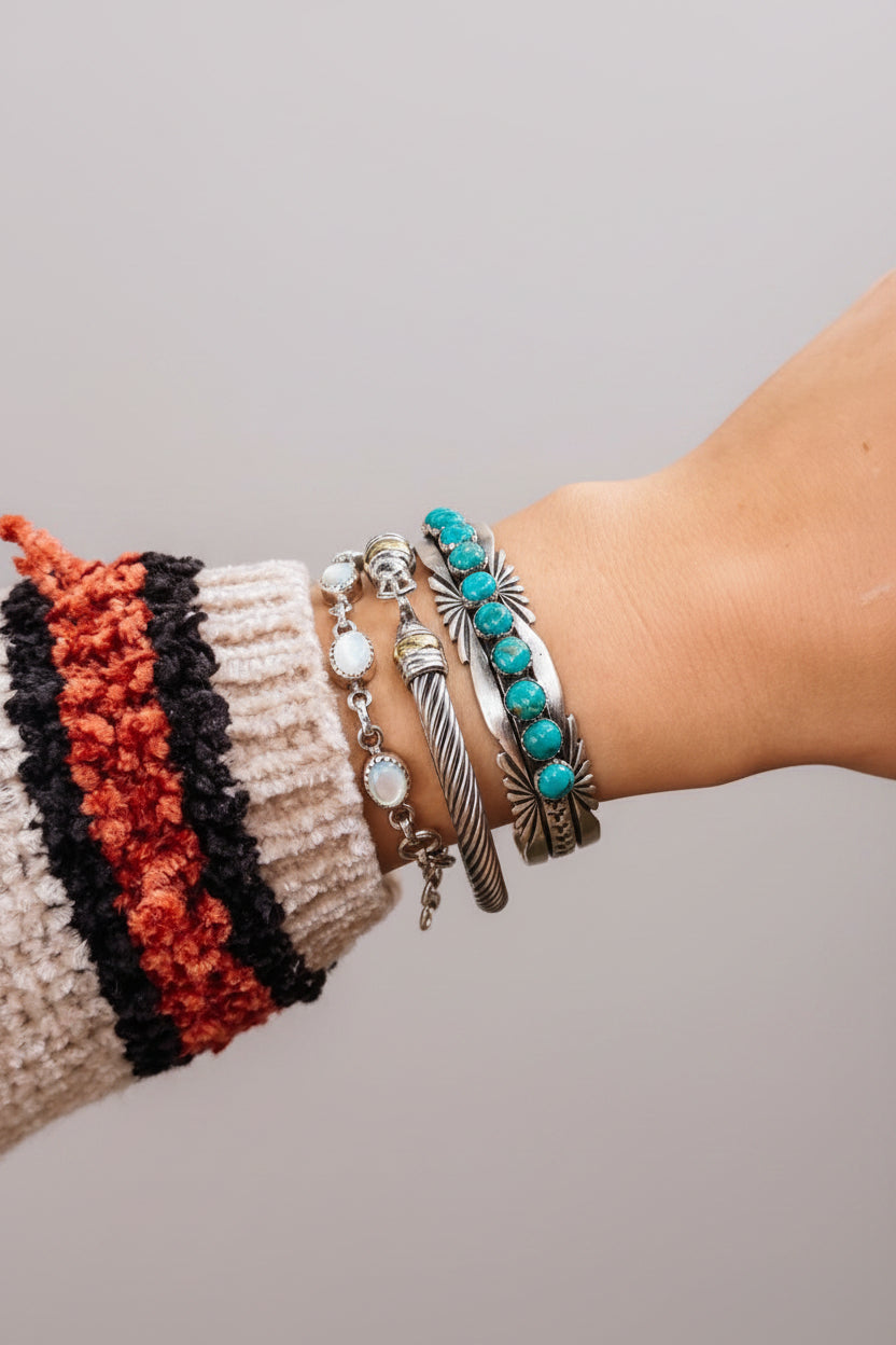 La Palma Turquoise Cuff Bracelet - Wooten's
