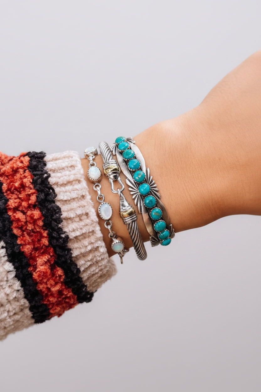 La Palma Turquoise Cuff Bracelet - Wooten's