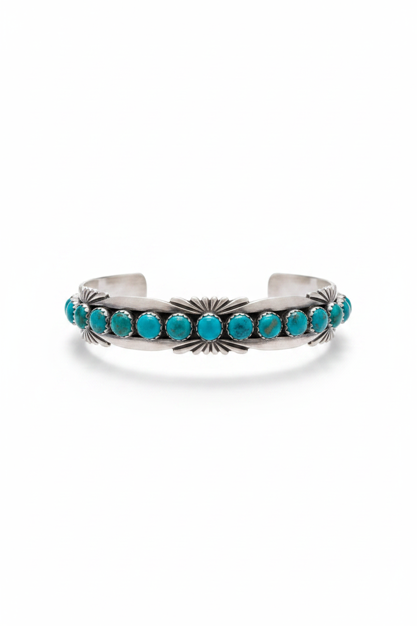 La Palma Turquoise Cuff Bracelet - Wooten's