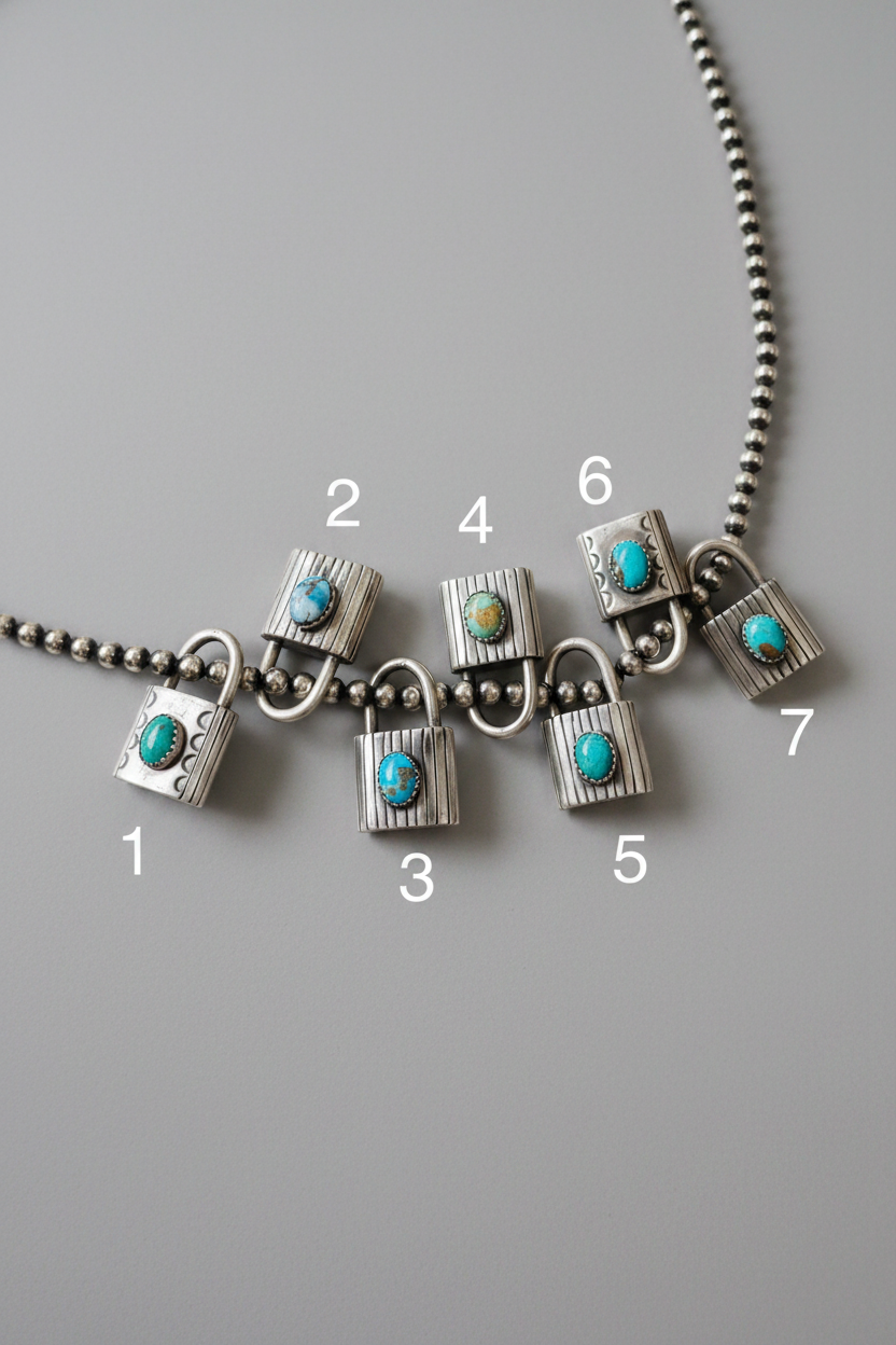 Lamar Turquoise Locket Necklace Pendant - Wooten's