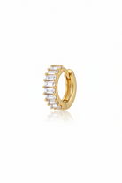 Laurel Gold Plated Baguette Hoops - Wooten's