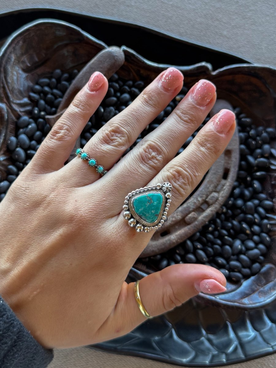 Lead On Adjustable Turquoise Ring - Horseshoe J & Co.