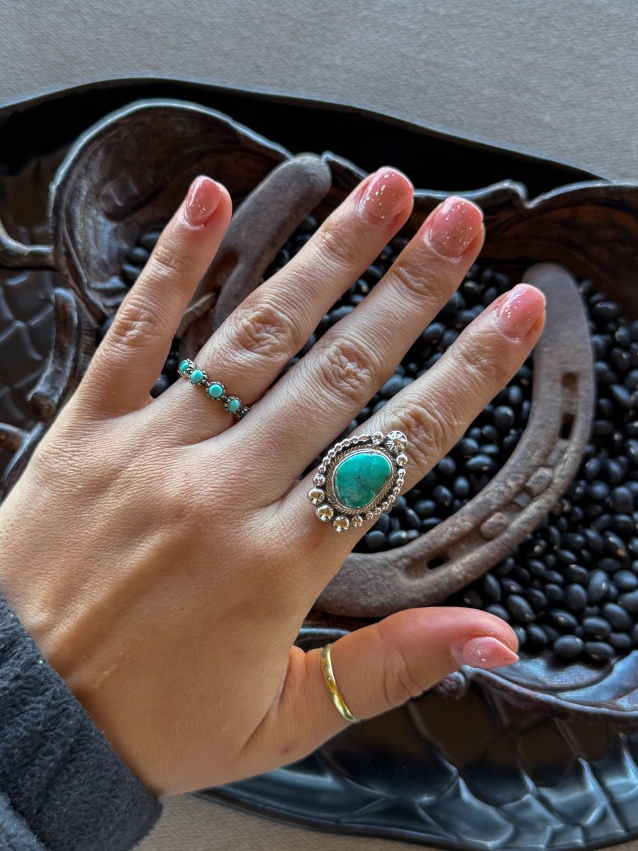 Lead On Adjustable Turquoise Ring - Horseshoe J & Co.