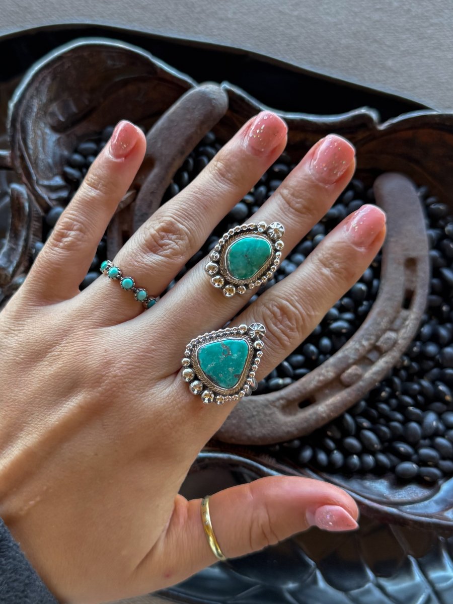 Lead On Adjustable Turquoise Ring - Horseshoe J & Co.
