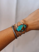Leakey Turquoise Cuff Bracelet - Horseshoe J & Co.