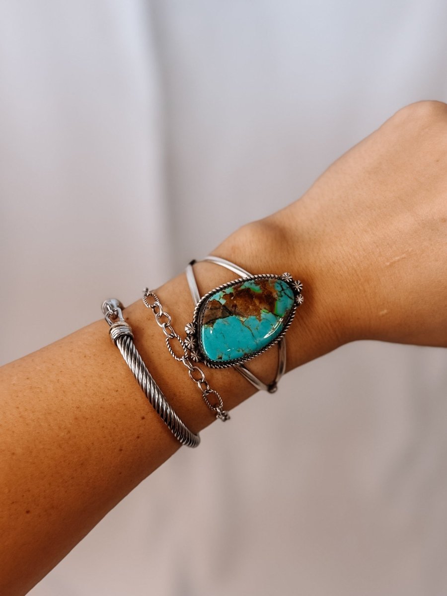 Leakey Turquoise Cuff Bracelet - Wooten's