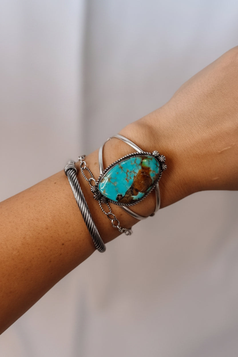 Leakey Turquoise Cuff Bracelet - Wooten's