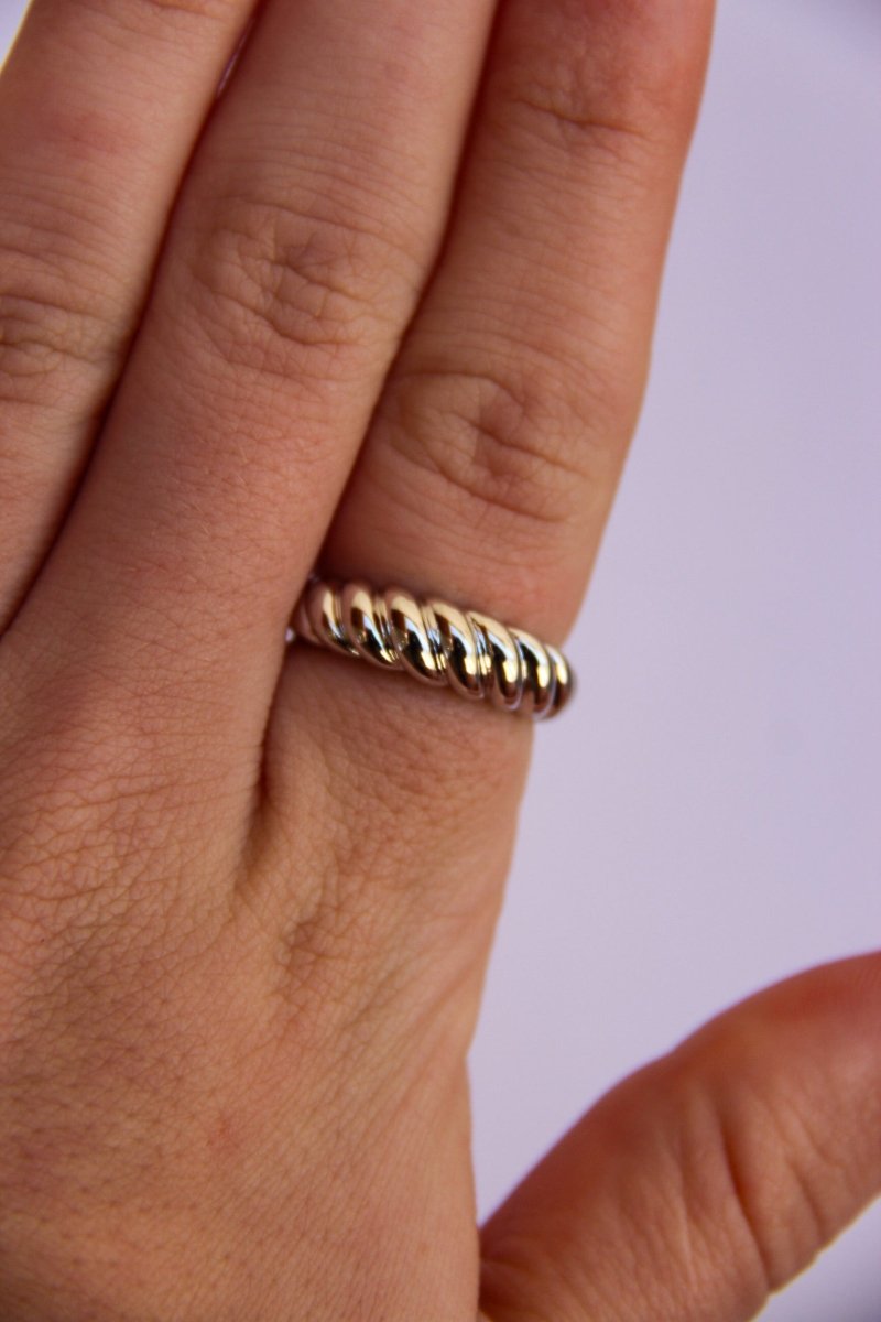 Ledger Croissant Ring - Horseshoe J & Co.