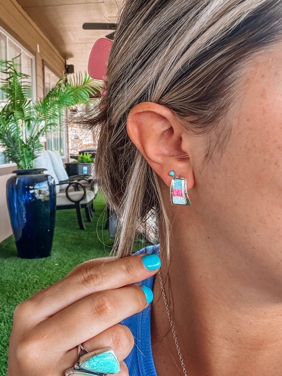 Lefors Opal Earrings - earrings - Horseshoe J & Co.