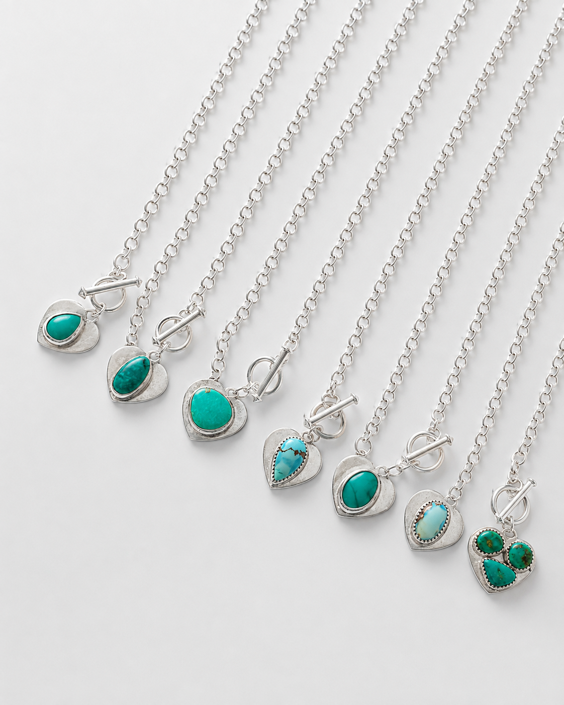 Leona Turquoise Heart Toggle Necklace - Wooten's