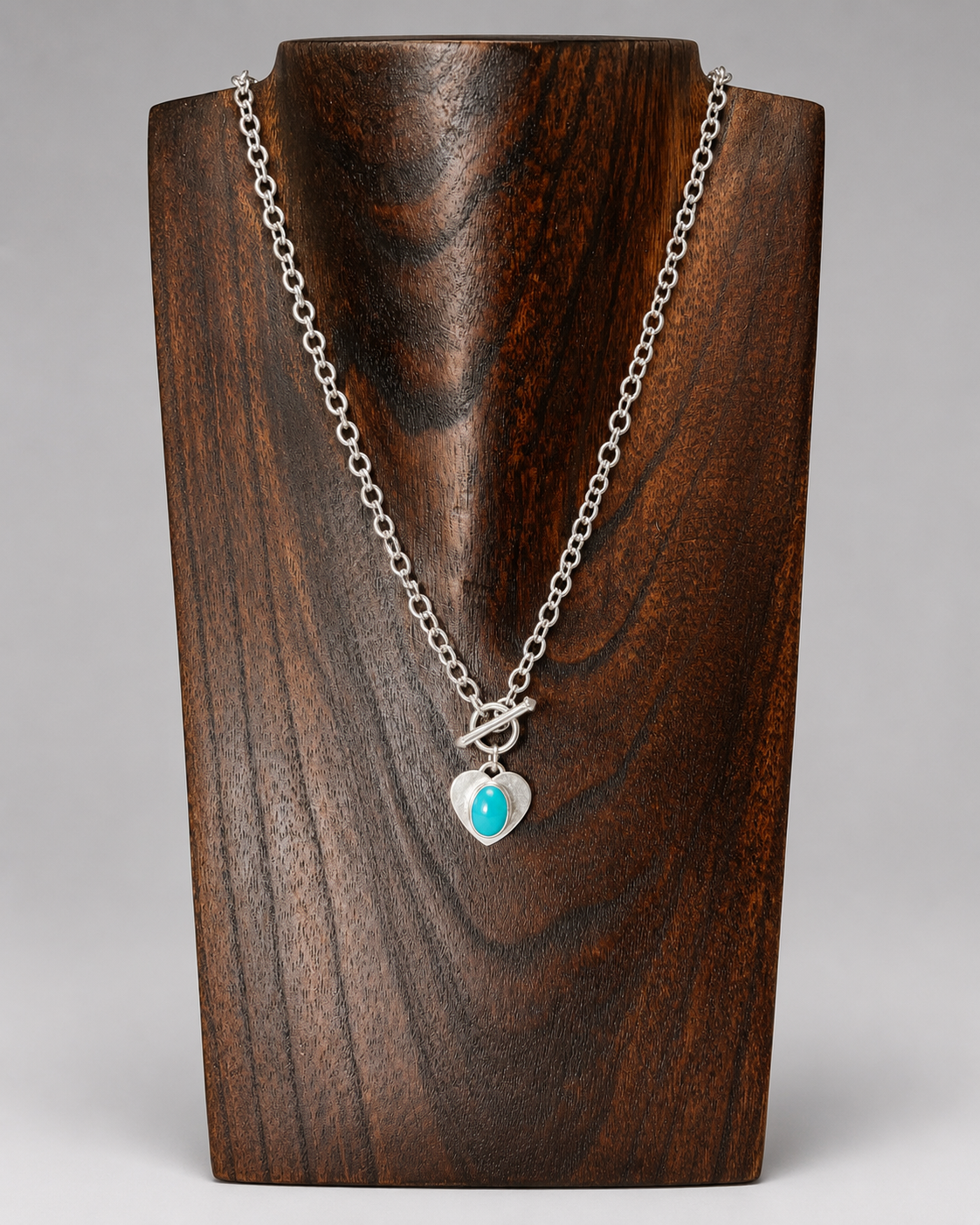 Leona Turquoise Heart Toggle Necklace - Wooten's