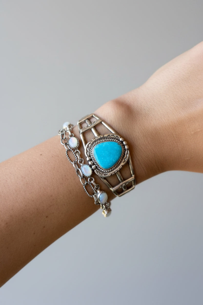 Leroy Turquoise Cuff Bracelet - Wooten's