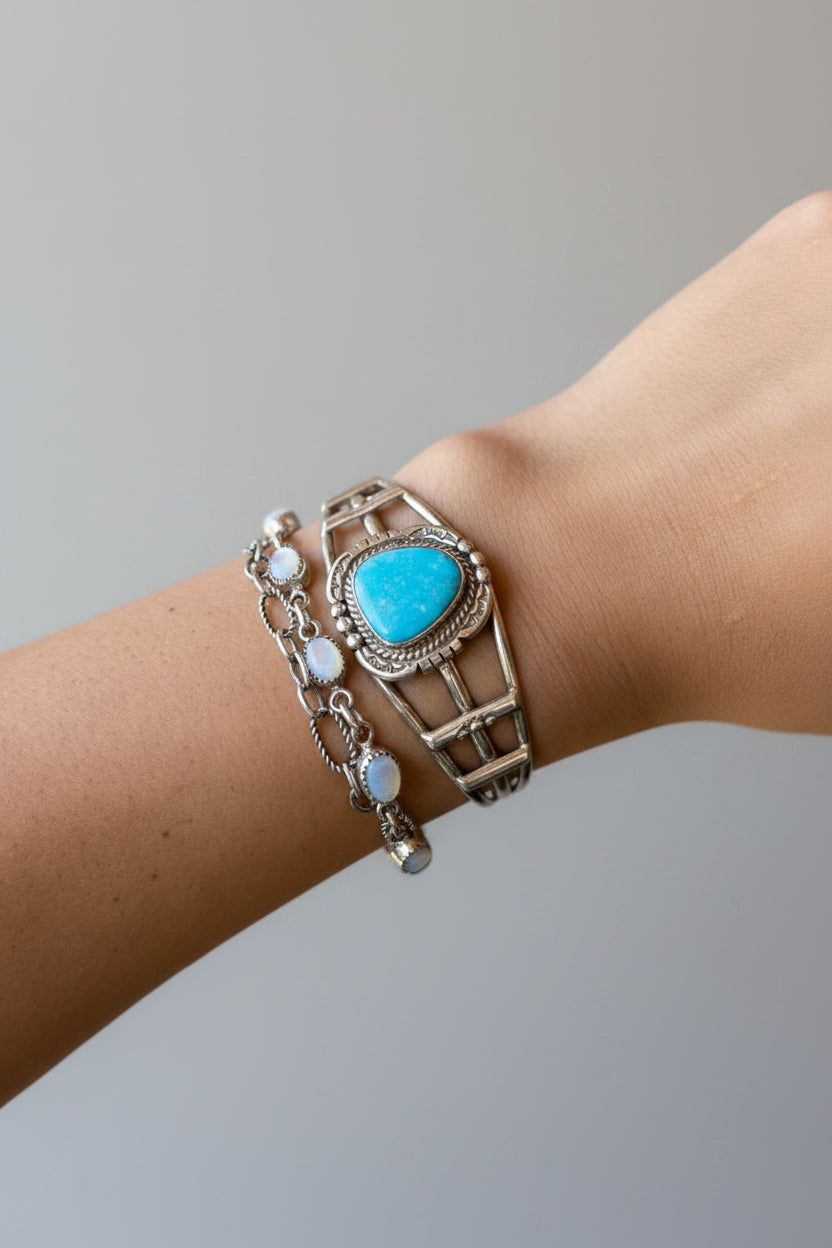 Leroy Turquoise Cuff Bracelet - Wooten's