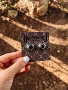 Leupp Silver Horseshoe Stud Earrings - Horseshoe J & Co.