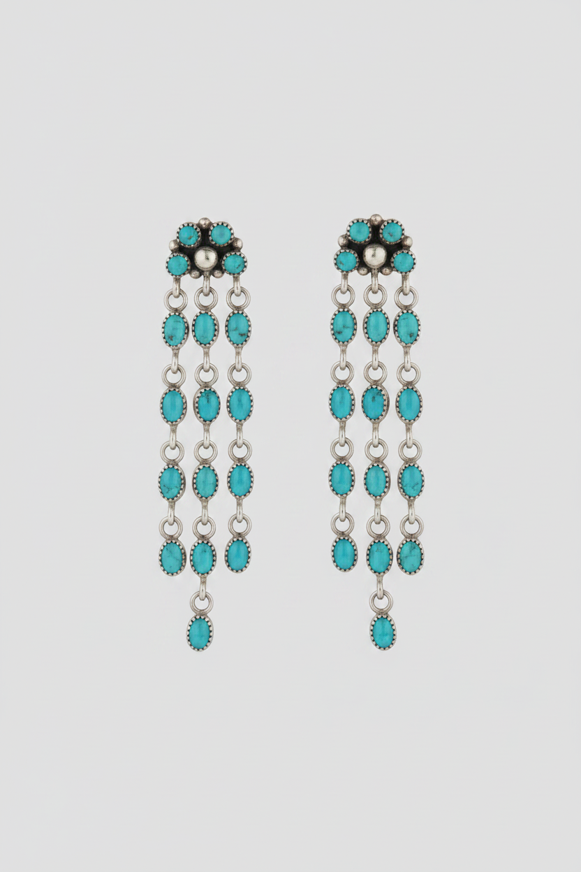 Lillian Waterfall Turquoise Earrings - Wooten's