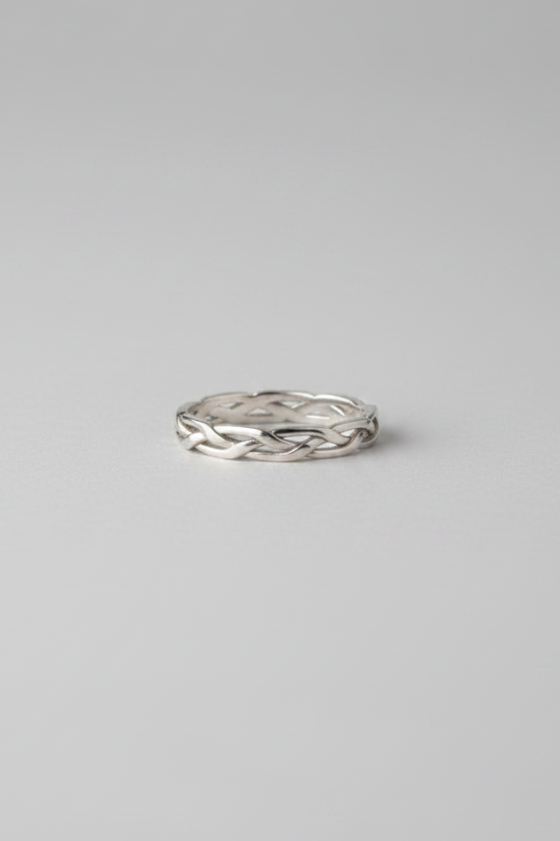 Linch Loose Braided Silver Ring - Wooten's