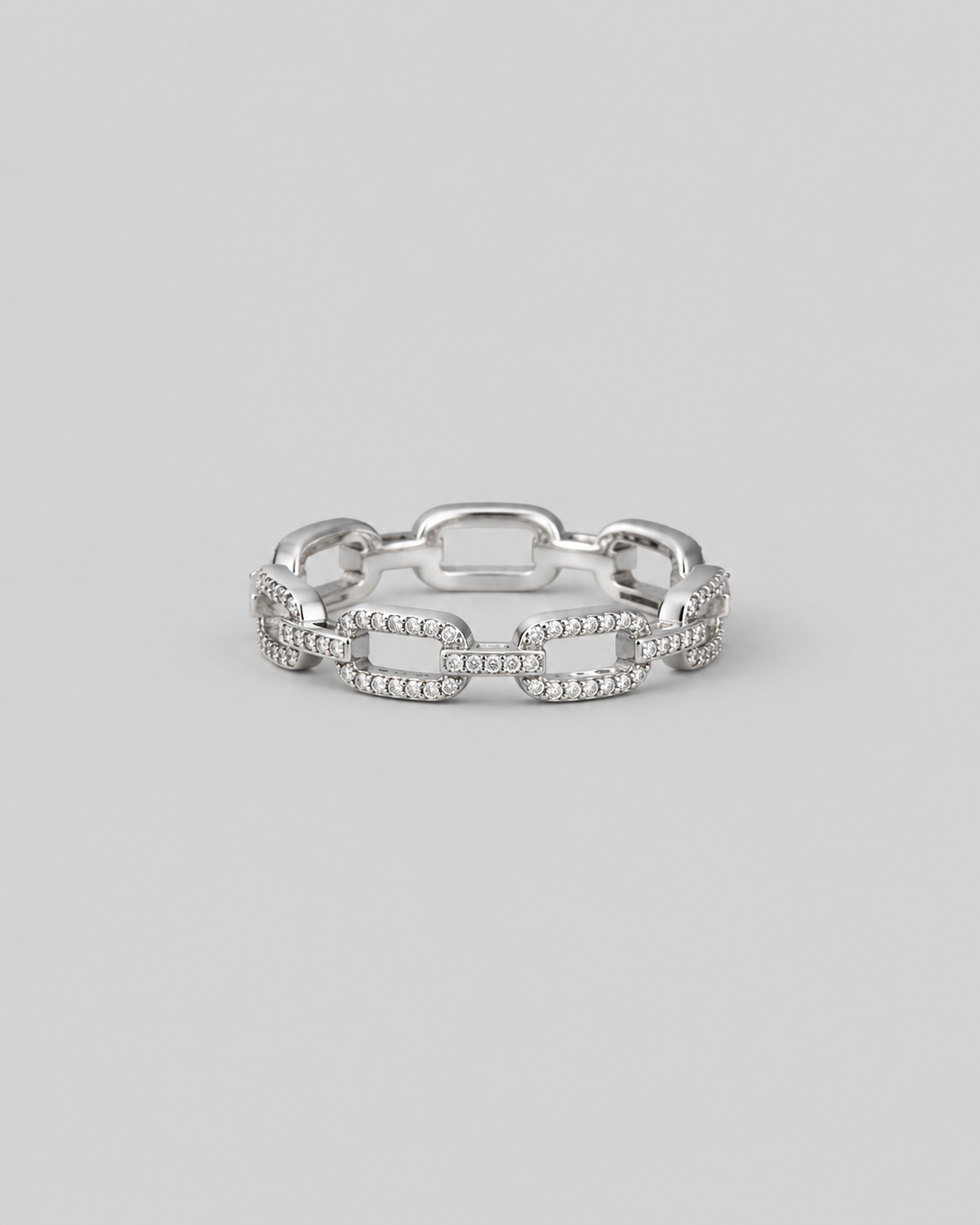 Lincoln Pavé Link Ring - Wooten's