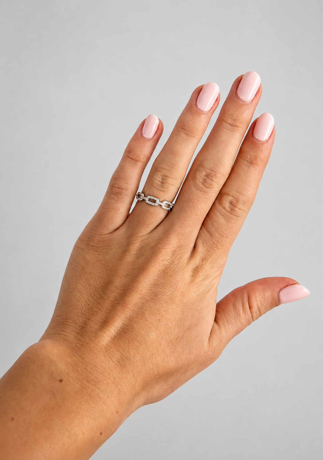 Lincoln Pavé Link Ring - Wooten's