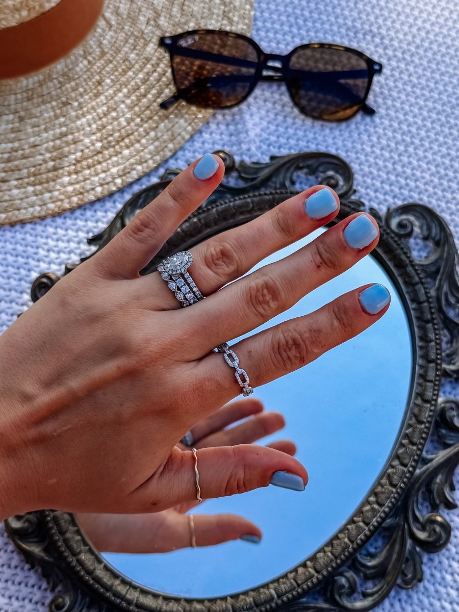 Lincoln Pavé Link Ring - Wooten's