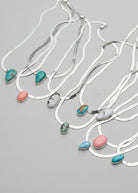 Linden Herringbone Stone Necklace - Wooten's