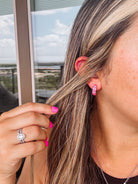 Linden Pink Opal Hoop Earrings - Wooten's