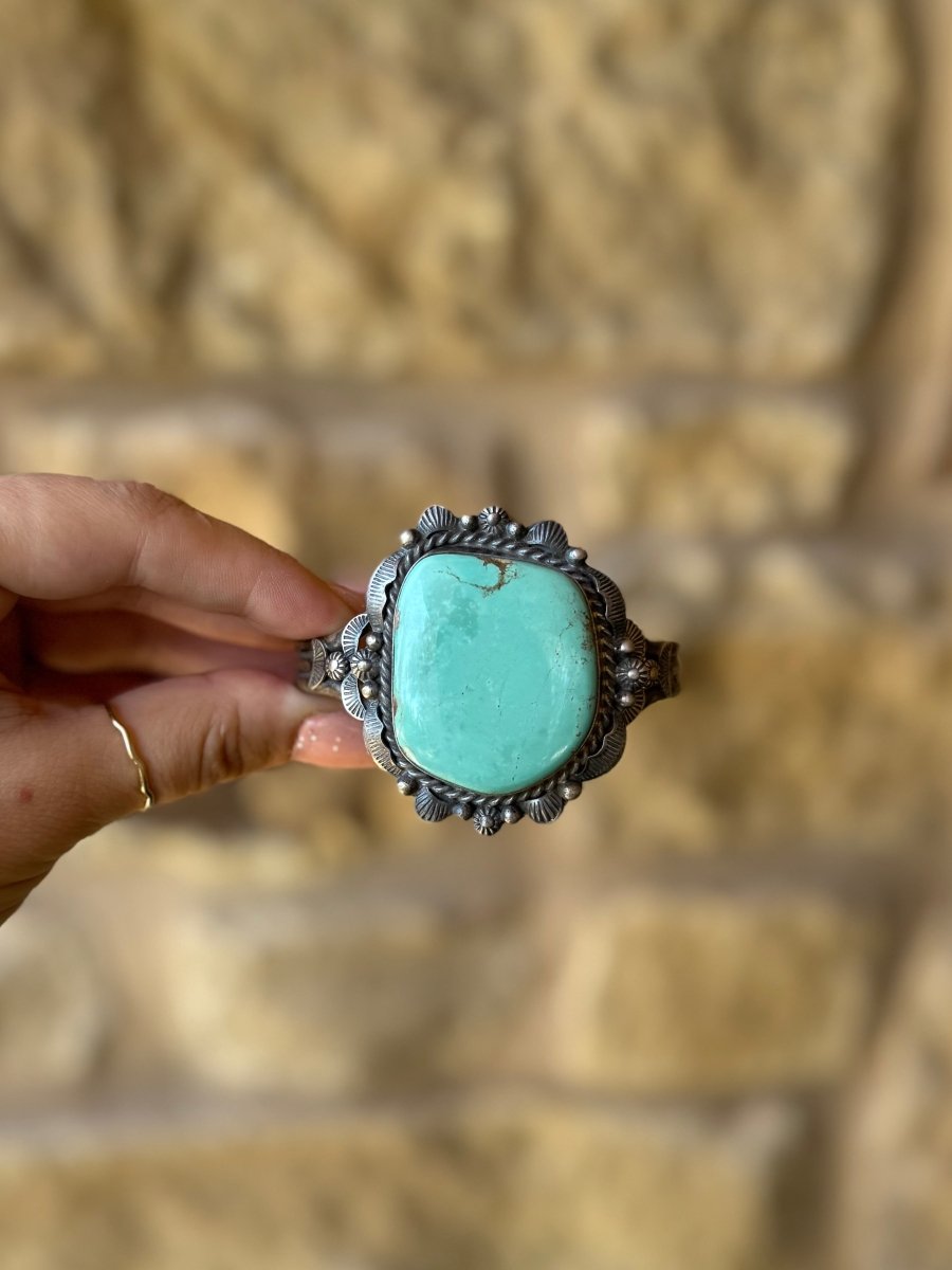 Lipann Turquoise Cuff Bracelet - Horseshoe J & Co.