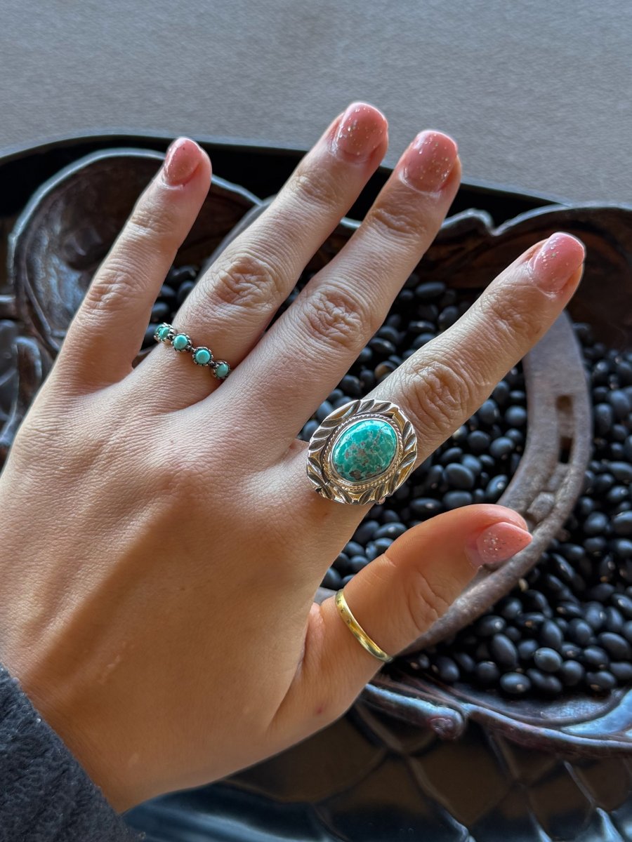 Living for the Night Adjustable Turquoise Ring - Horseshoe J & Co.