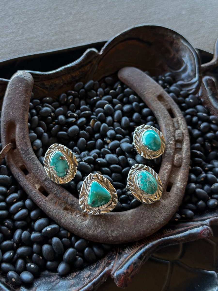 Living for the Night Adjustable Turquoise Ring - Horseshoe J & Co.