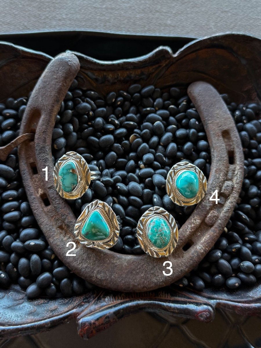 Living for the Night Adjustable Turquoise Ring - Horseshoe J & Co.