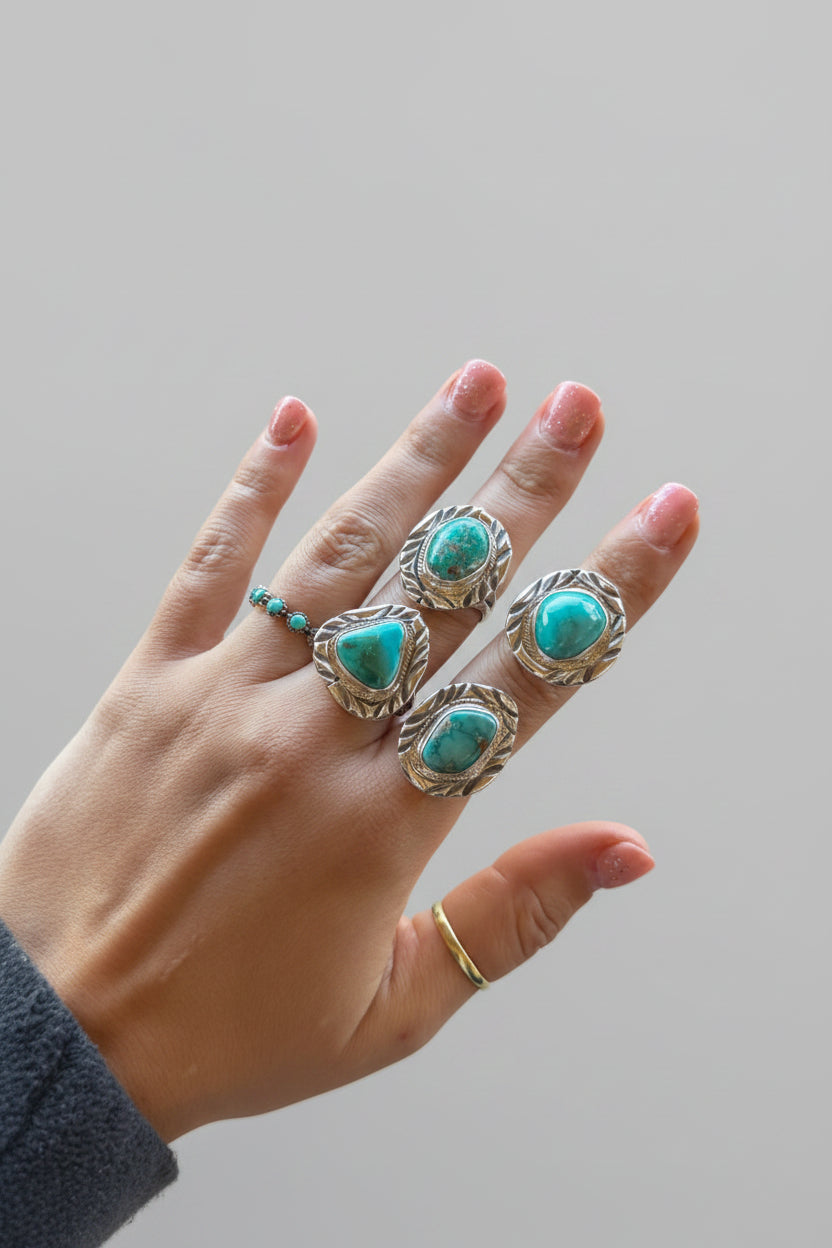 Living for the Night Adjustable Turquoise Ring - Wooten's