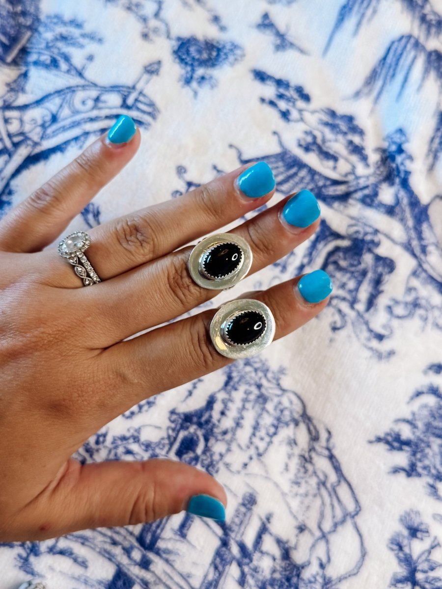 Lockney Black Onyx Ring - ring - Horseshoe J & Co.