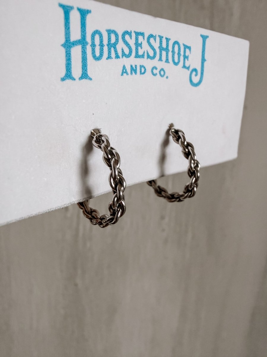 Lookout Mountain Silver Hoops - Horseshoe J & Co.