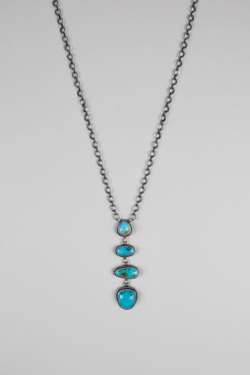 Lorenzo Turquoise Lariat Necklace - Horseshoe J & Co.