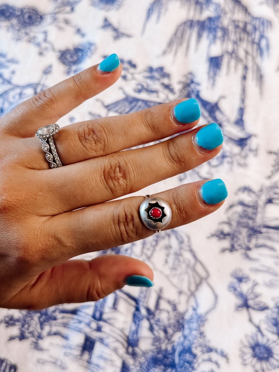 Lott Red Shadowbox Ring - ring - Horseshoe J & Co.