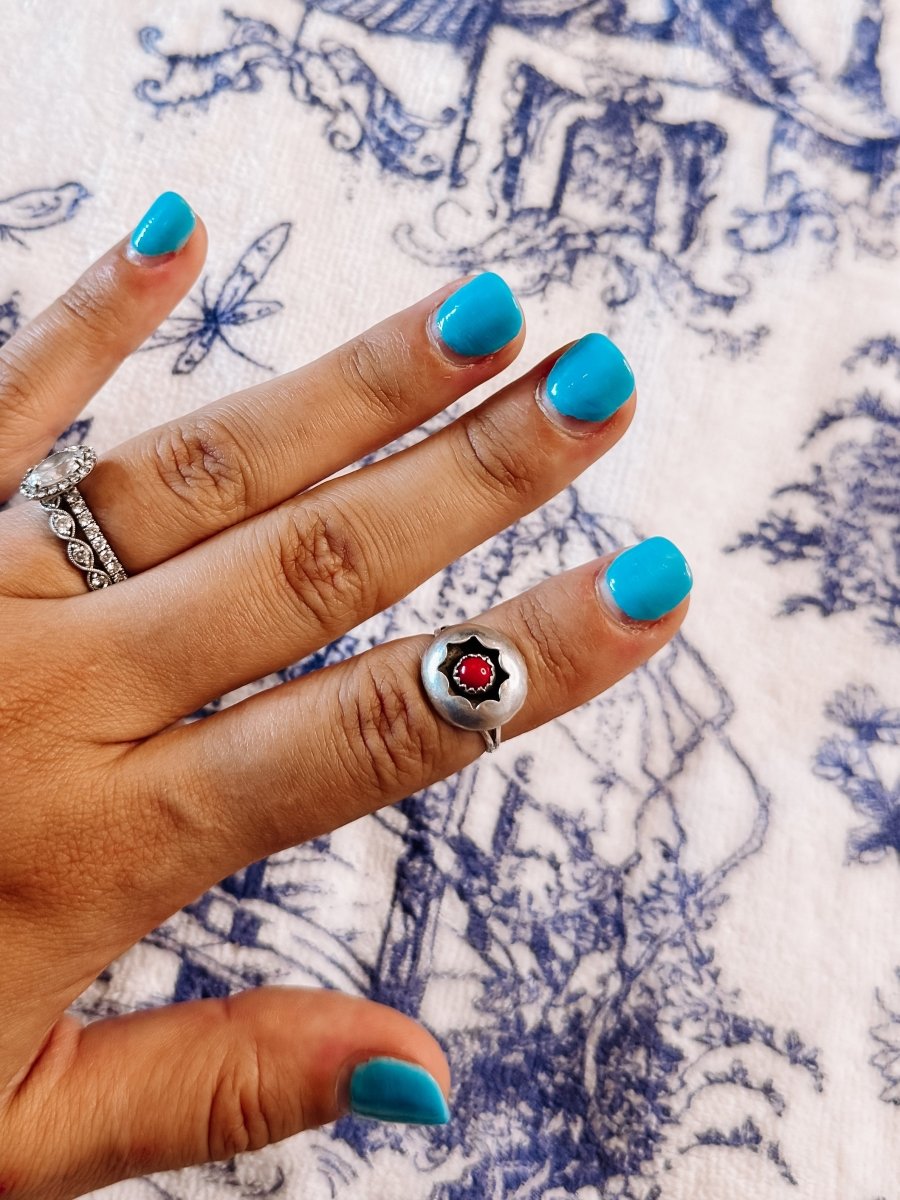 Lott Red Shadowbox Ring - ring - Horseshoe J & Co.