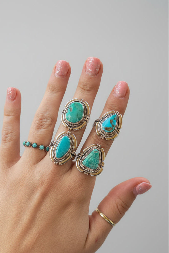 Love Bug Adjustable Turquoise Ring - Wooten's