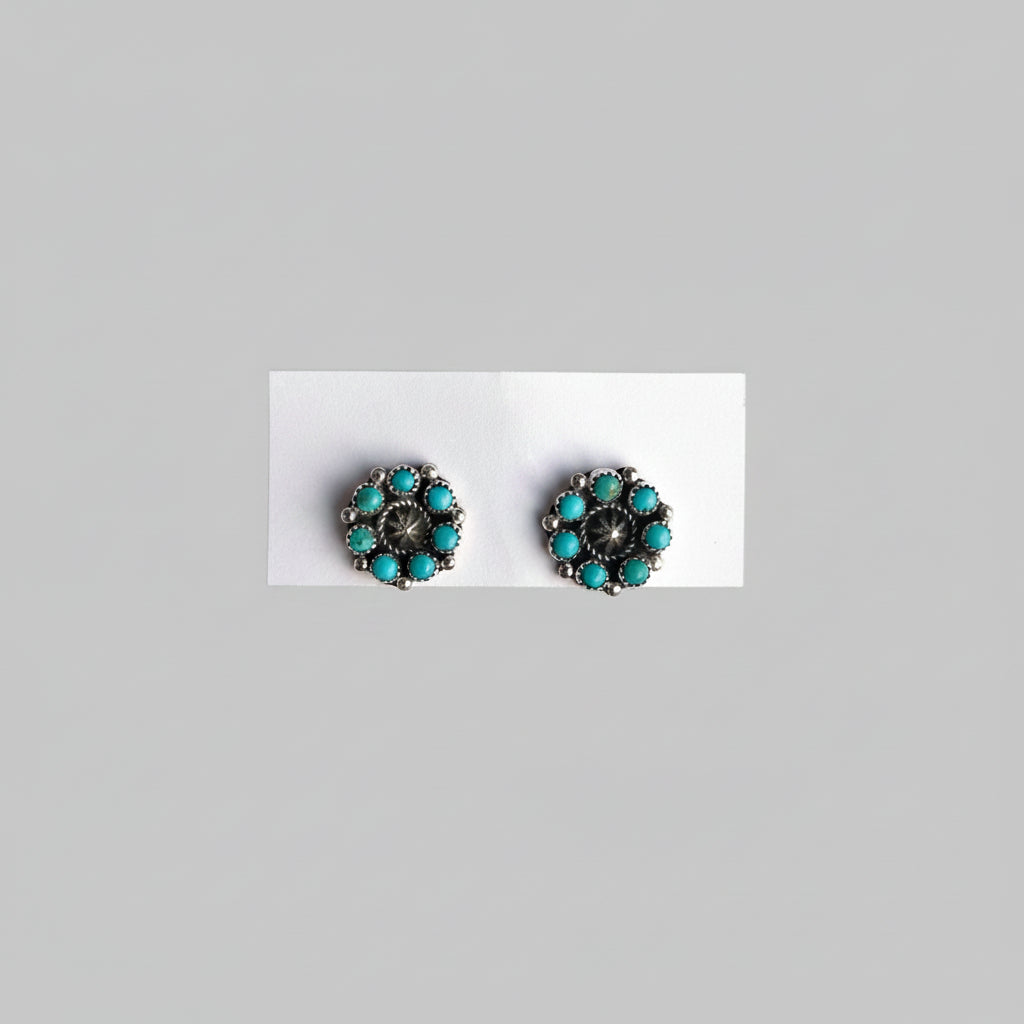 Lubbock Turquoise Cluster Earrings - Wooten's