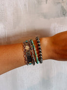 MADE TO ORDER - Turquoise Name Cuff Bracelet (10 week TAT) - Wooten's