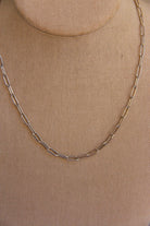Malta Silver Paperclip Necklace - Horseshoe J & Co.
