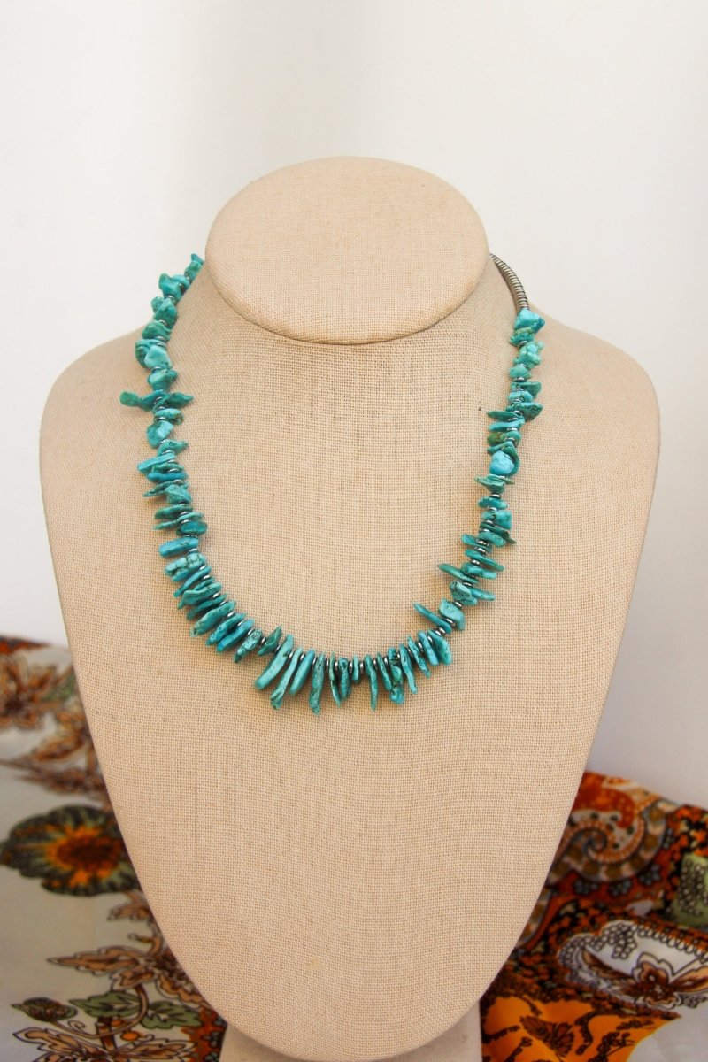 Maricopa Jagged Turquoise Necklace - Horseshoe J & Co.