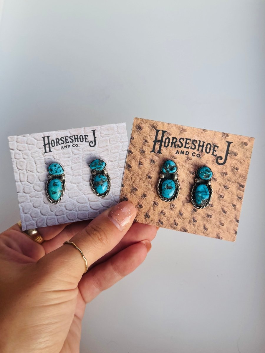 Mcallen 2 Stone Earrings - Horseshoe J & Co.