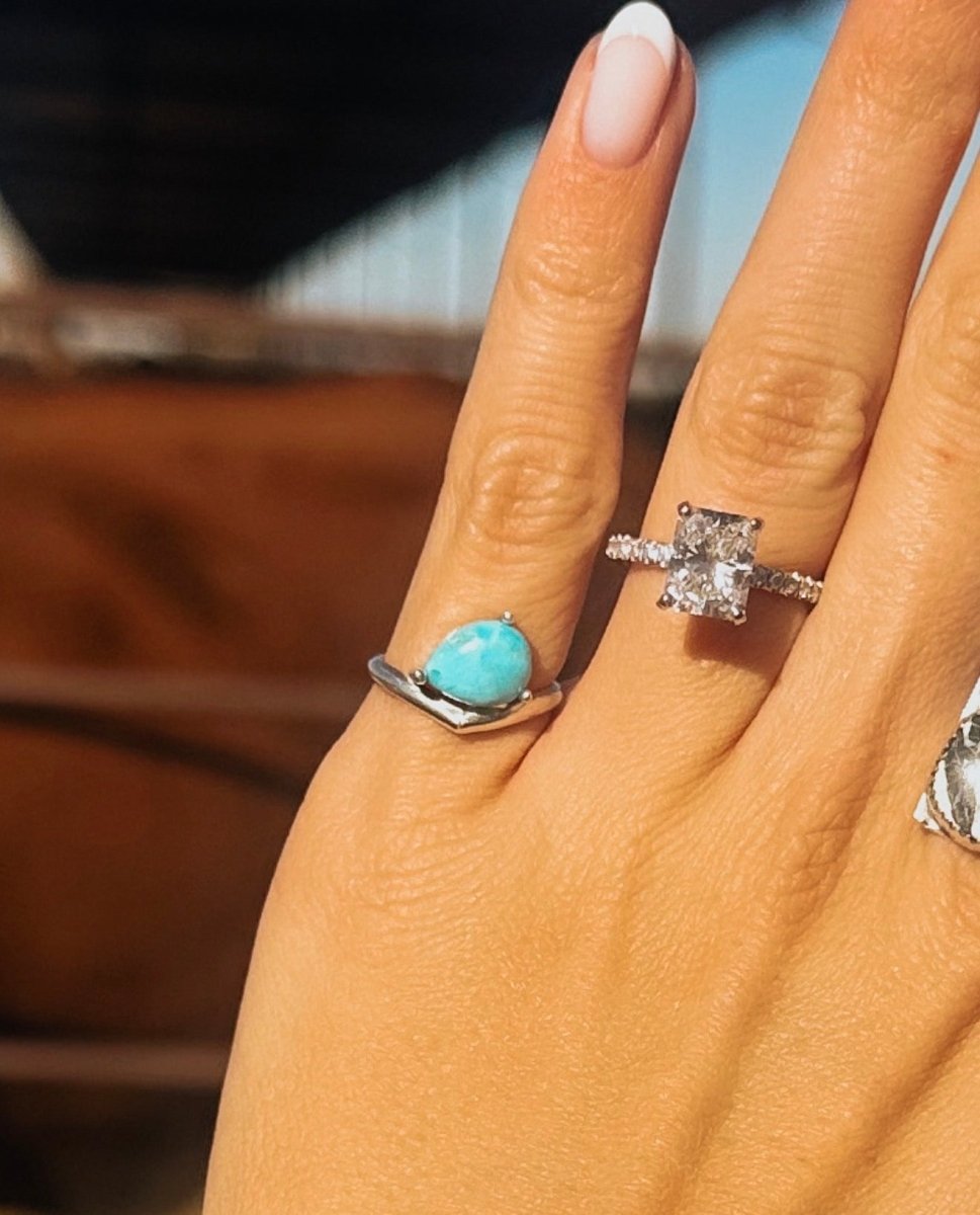 Melstone Floating Turquoise Ring - Horseshoe J & Co.