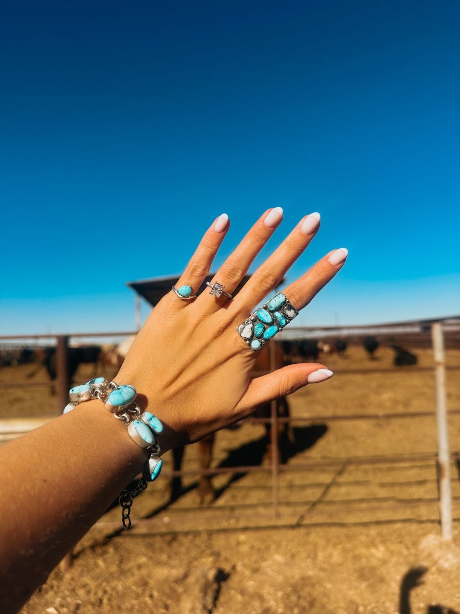 Melstone Floating Turquoise Ring - Horseshoe J & Co.