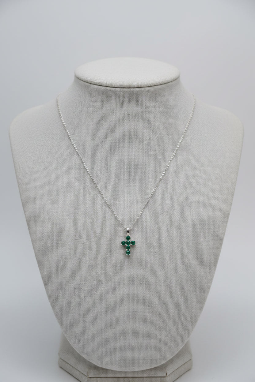 Miner Emerald Cross Necklace - Wooten's