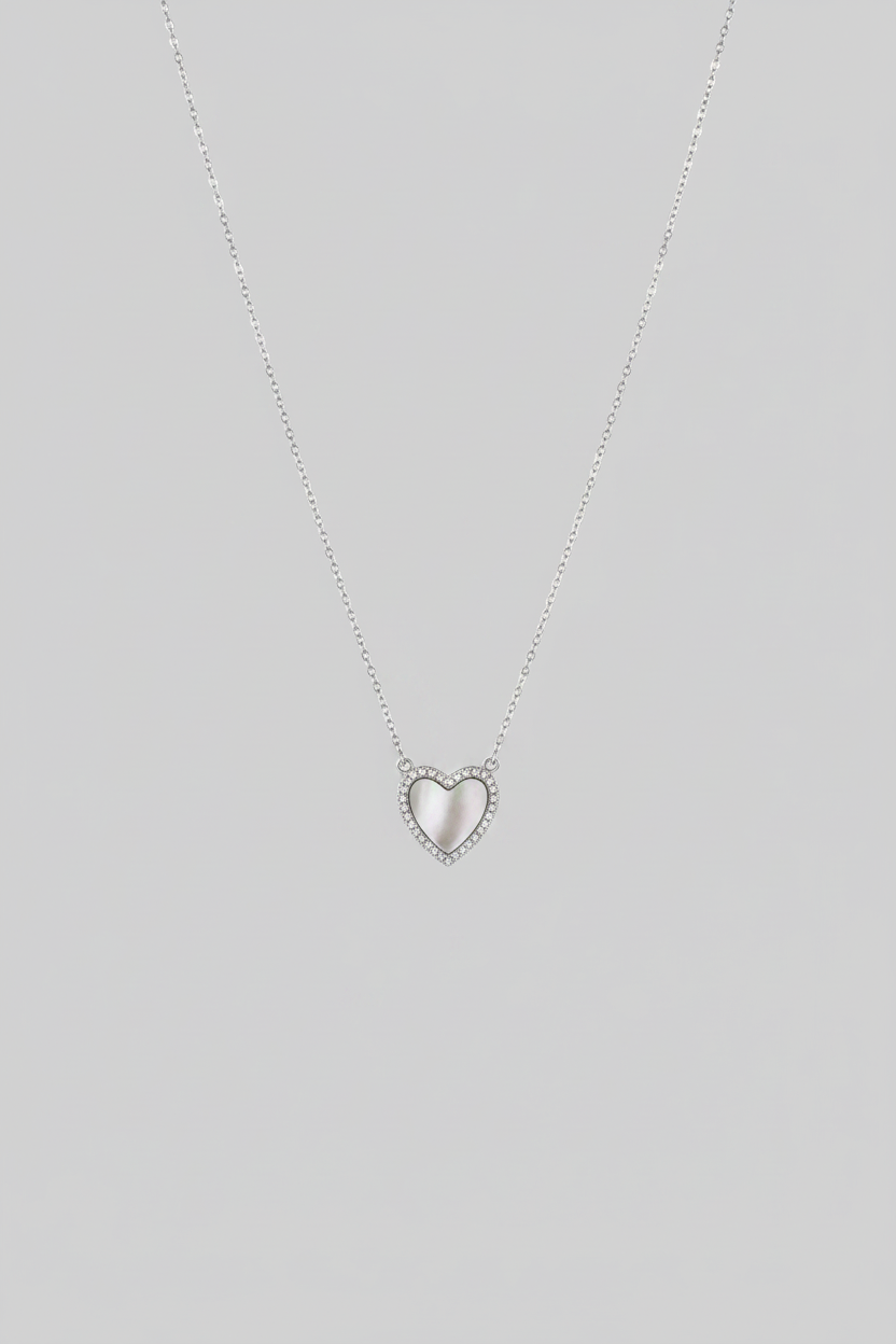 Molt Mother of Pearl Heart Necklace - Wooten's