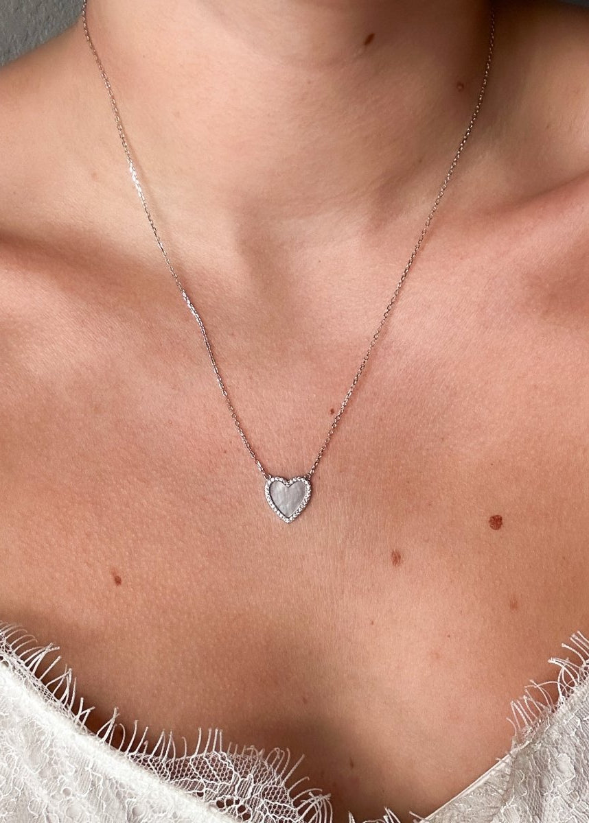 Molt Mother of Pearl Heart Necklace - Wooten's