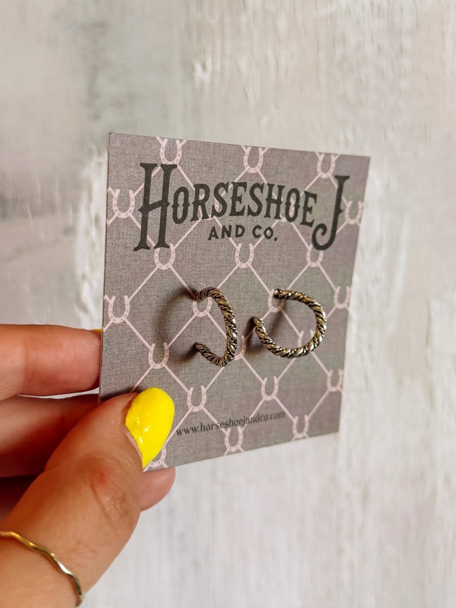 Moose Silver Hoops - Horseshoe J & Co.